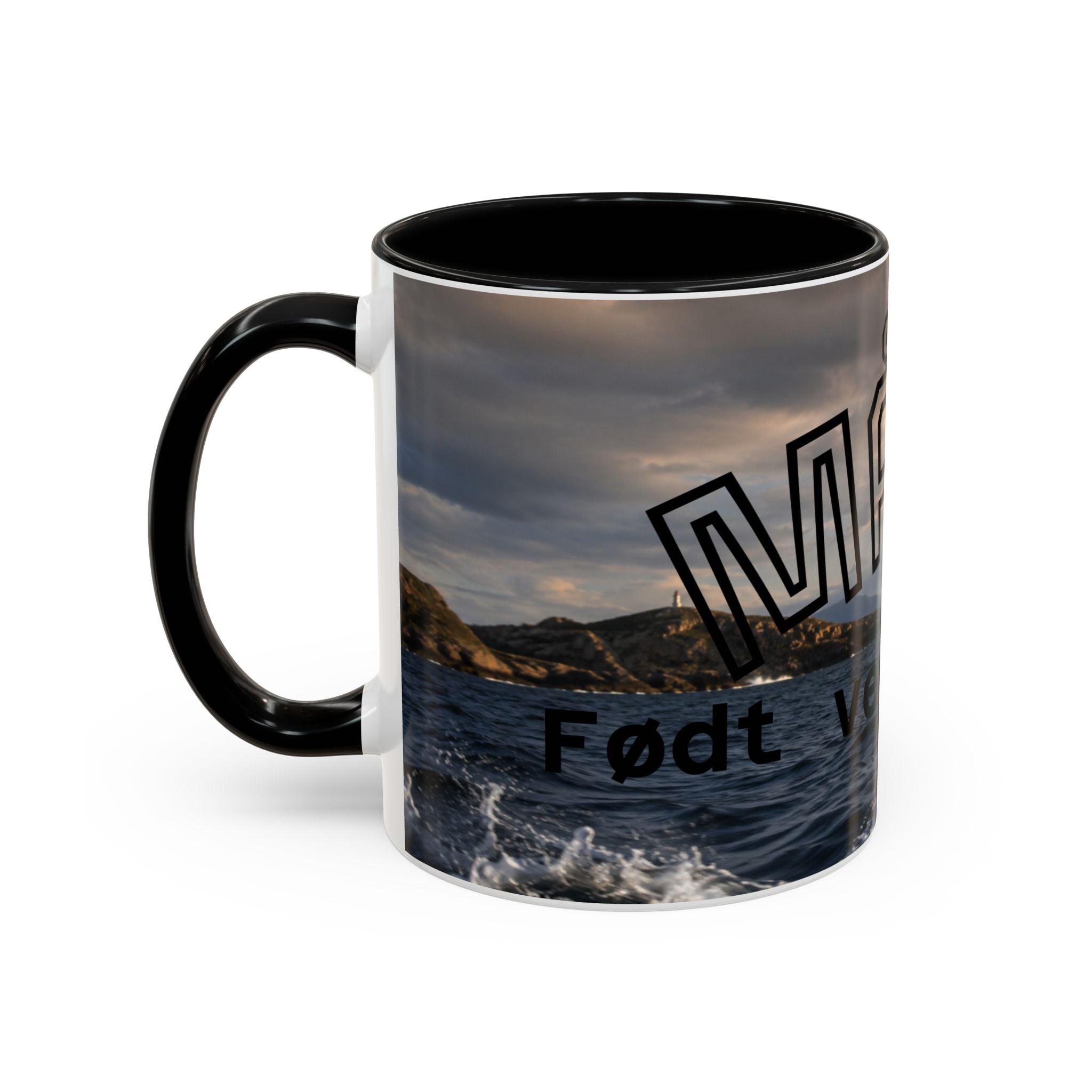 Accent Coffee Mug — "MAKEK" Fjord Scenic Coffee Mug (11/15oz)