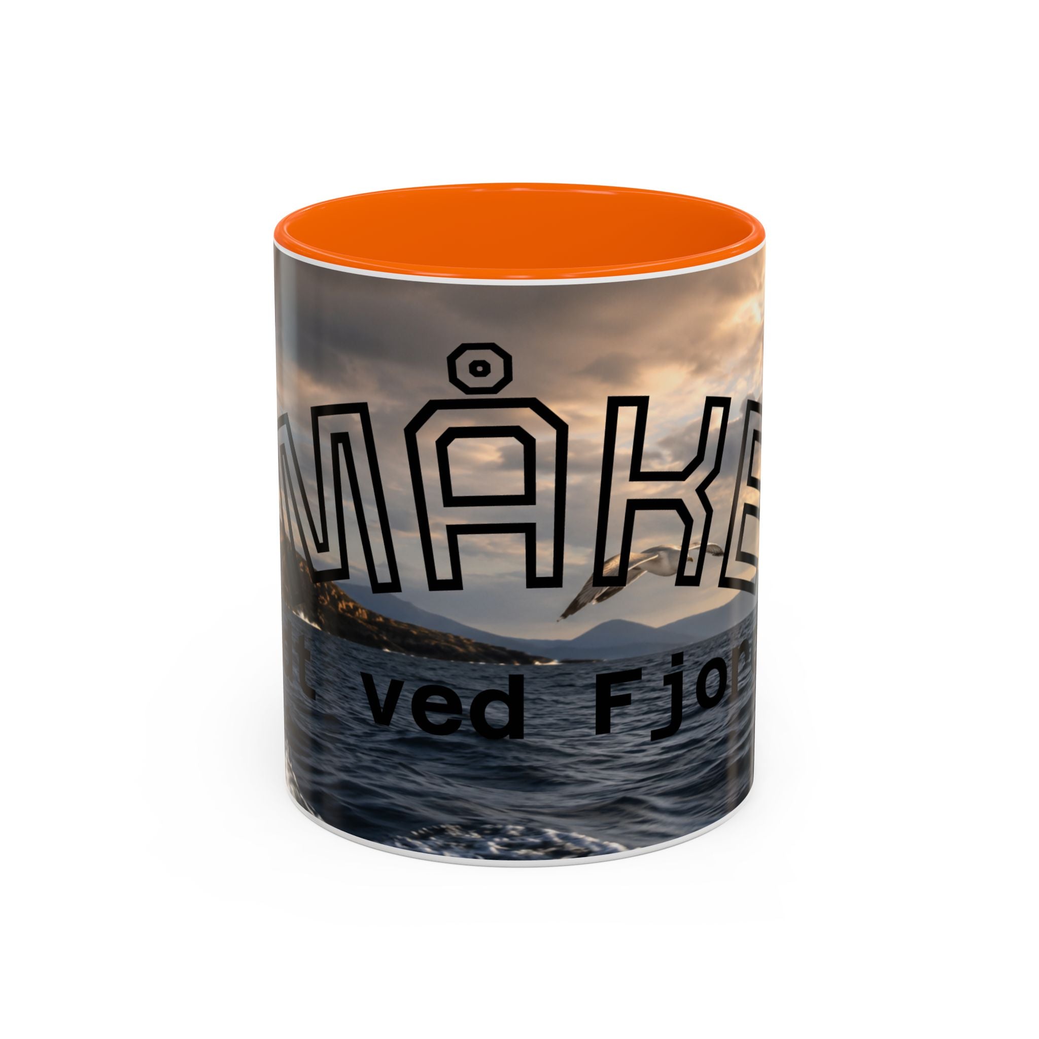 Accent Coffee Mug — "MAKEK" Fjord Scenic Coffee Mug (11/15oz)