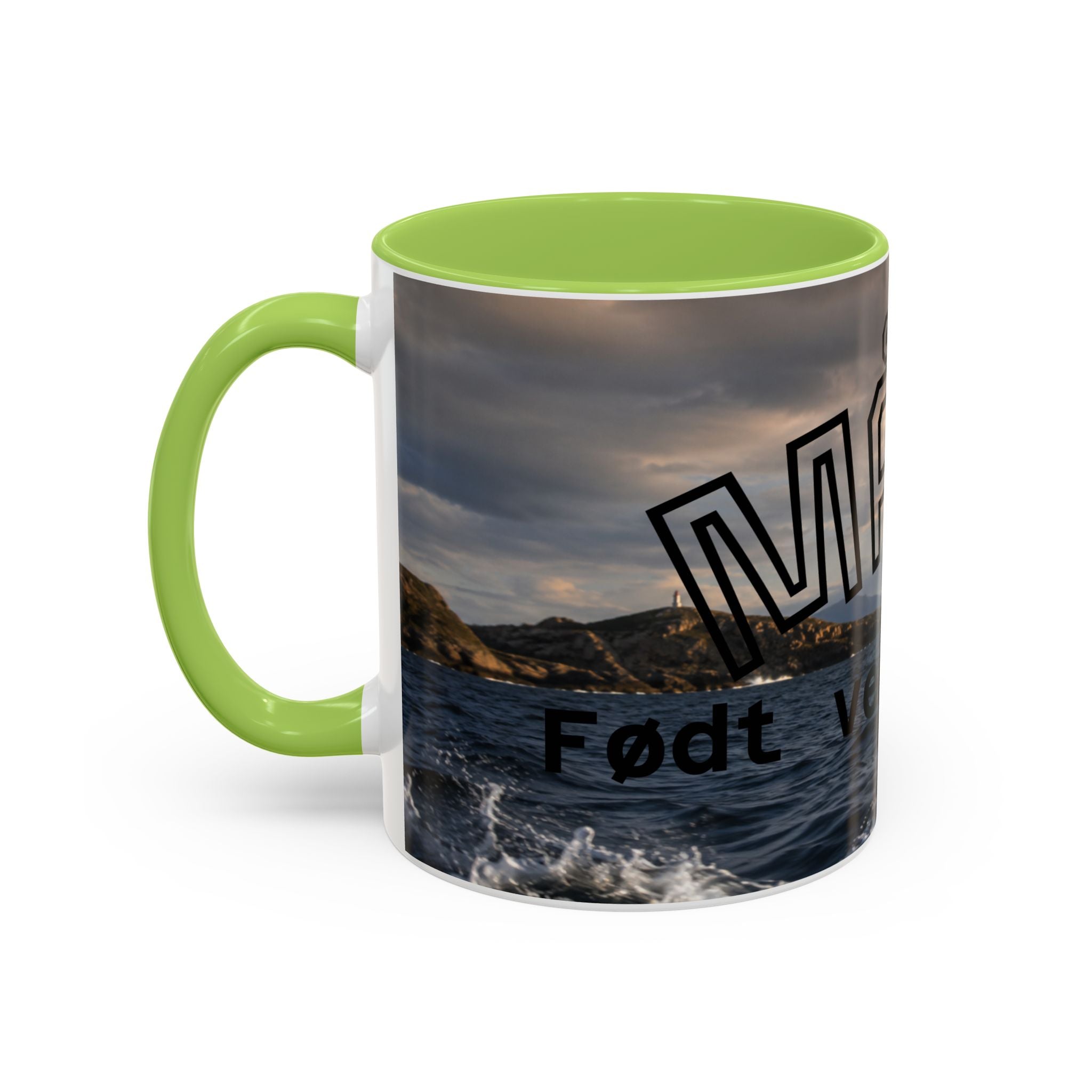 Accent Coffee Mug — "MAKEK" Fjord Scenic Coffee Mug (11/15oz)