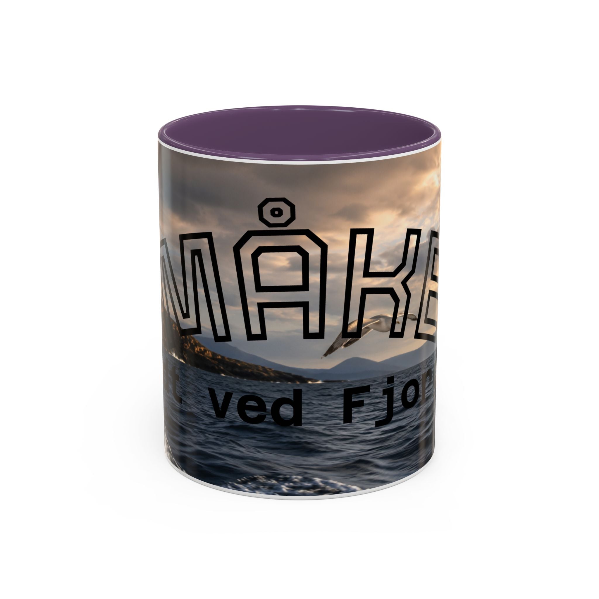 Accent Coffee Mug — "MAKEK" Fjord Scenic Coffee Mug (11/15oz)