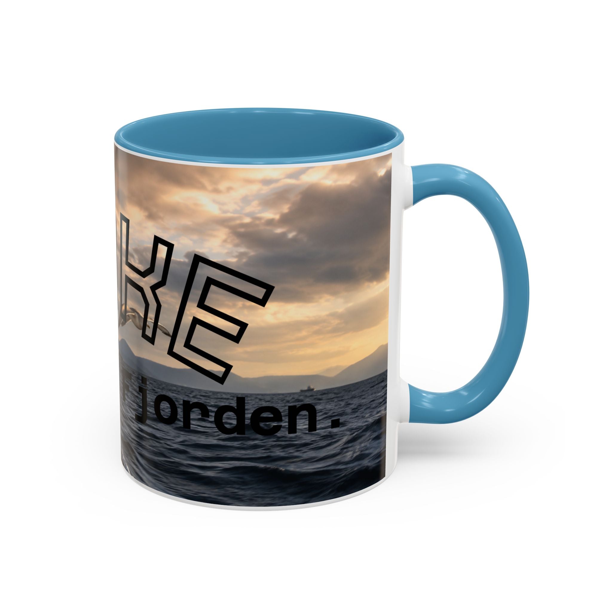 Accent Coffee Mug — "MAKEK" Fjord Scenic Coffee Mug (11/15oz)