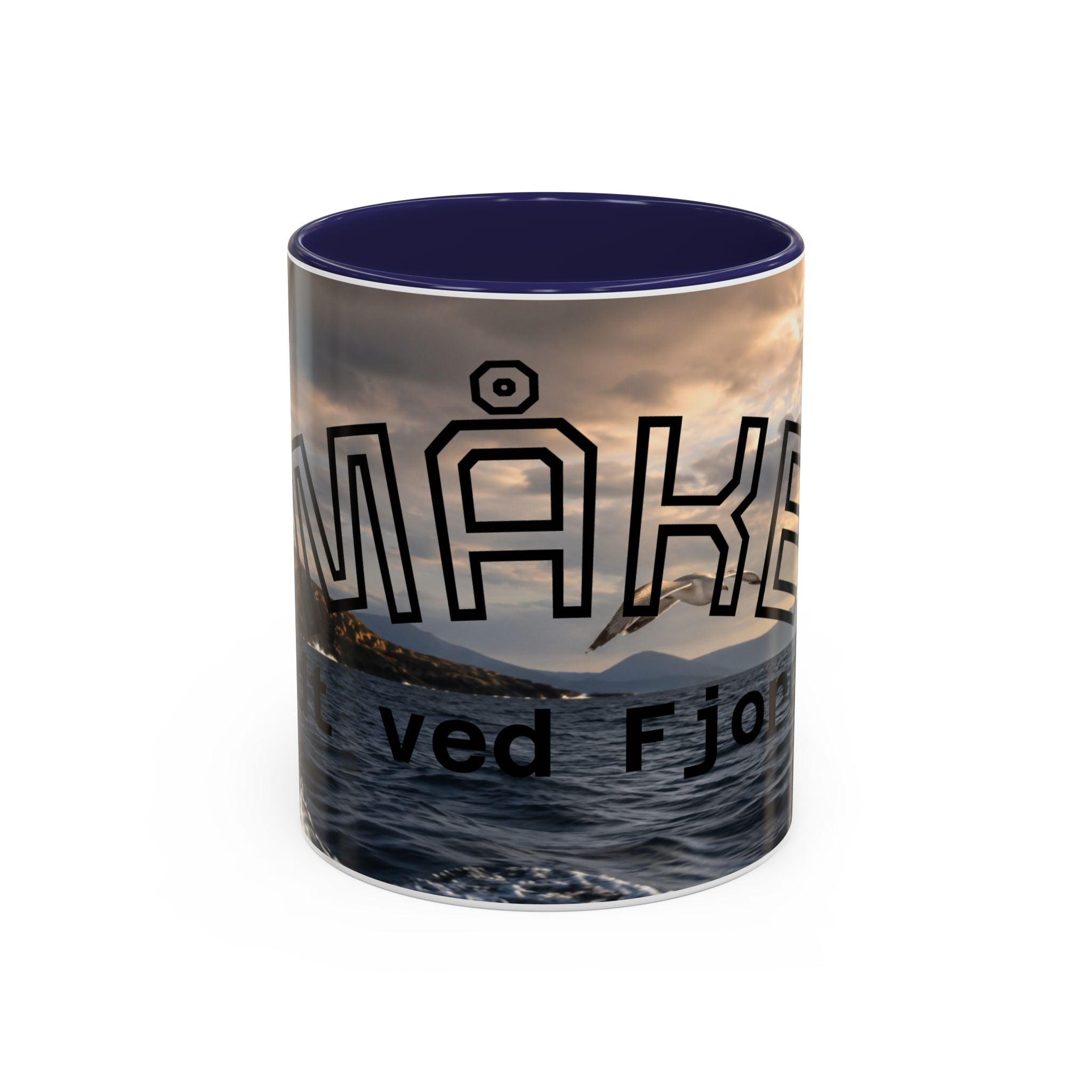 Accent Coffee Mug — "MAKEK" Fjord Scenic Coffee Mug (11/15oz)