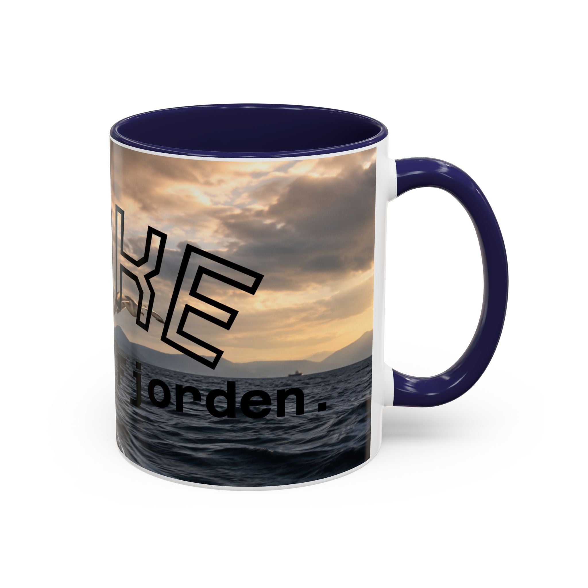 Accent Coffee Mug — "MAKEK" Fjord Scenic Coffee Mug (11/15oz)