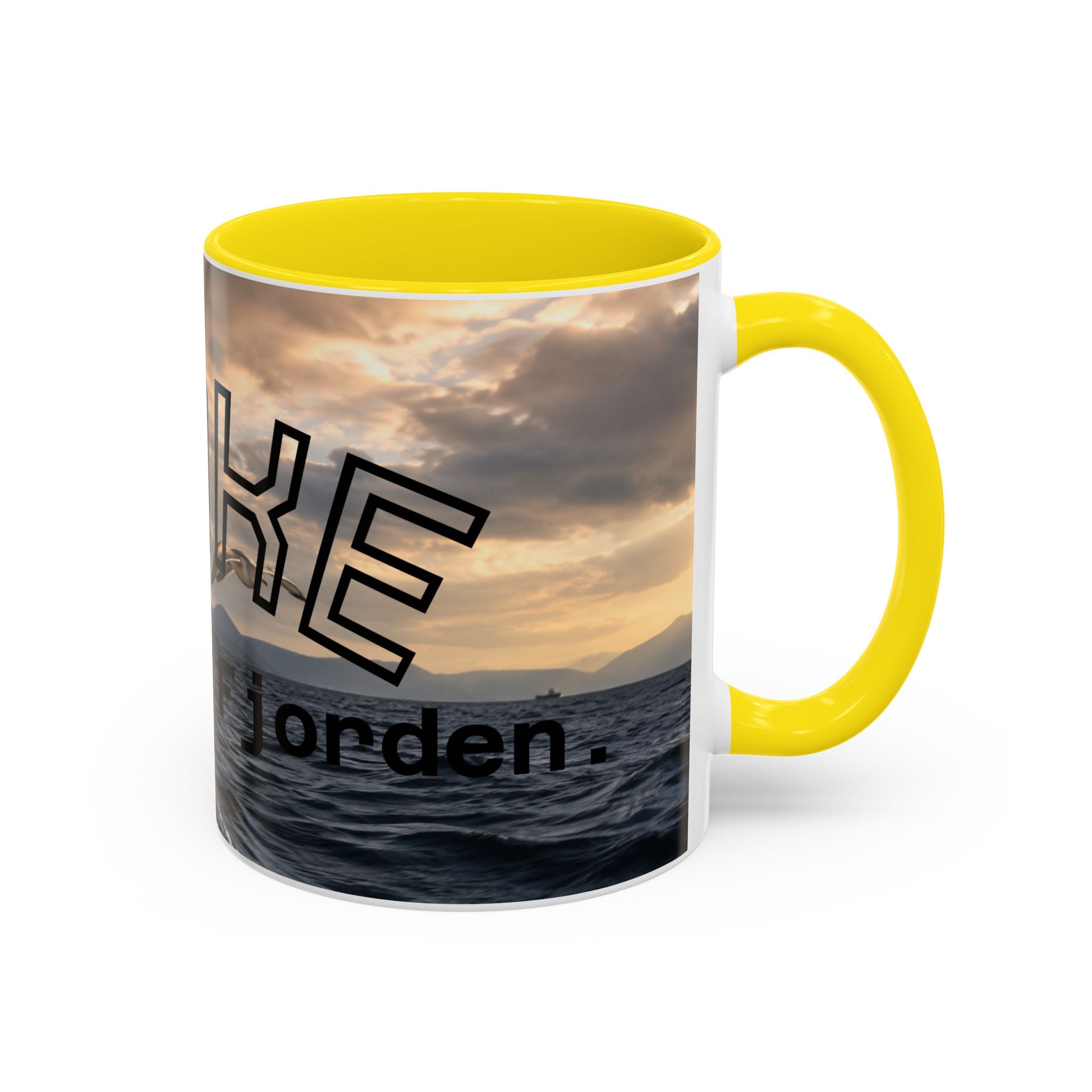 Accent Coffee Mug — "MAKEK" Fjord Scenic Coffee Mug (11/15oz)