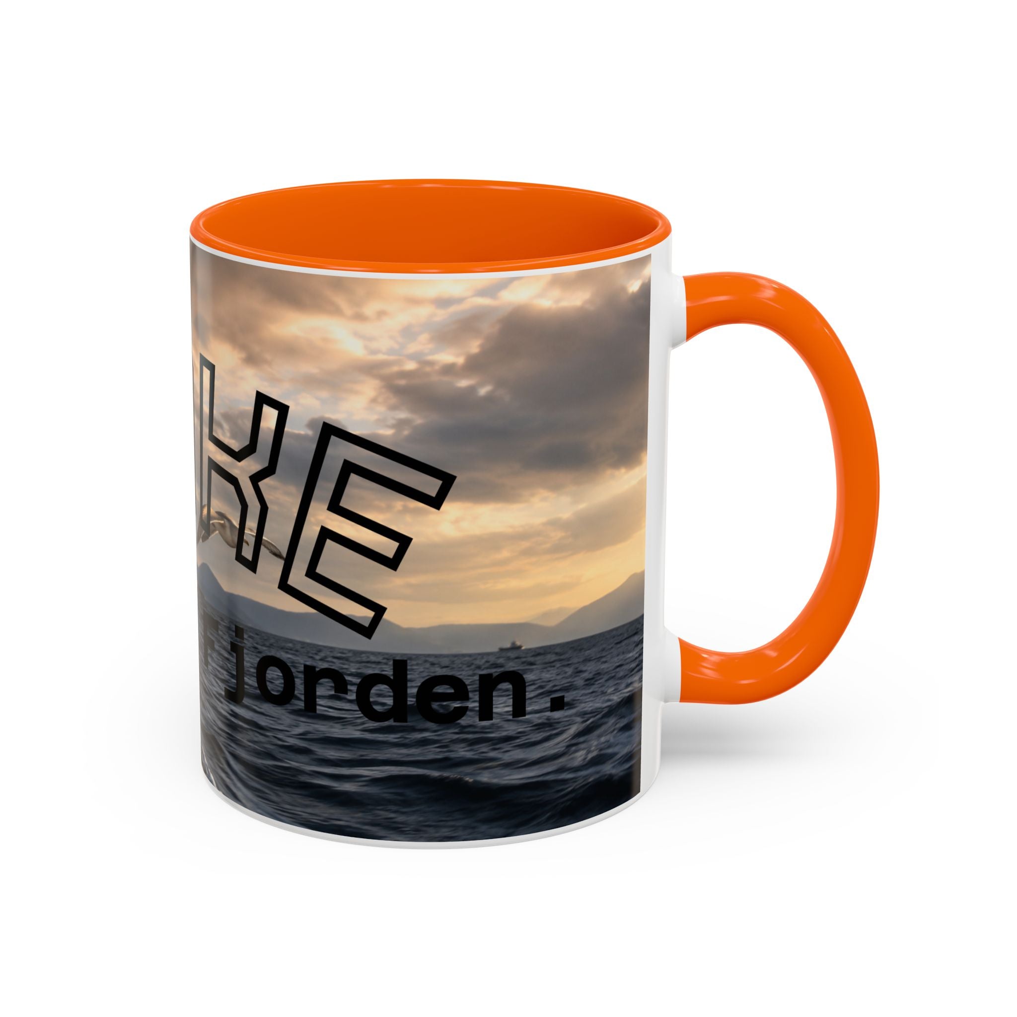 Accent Coffee Mug — "MAKEK" Fjord Scenic Coffee Mug (11/15oz)
