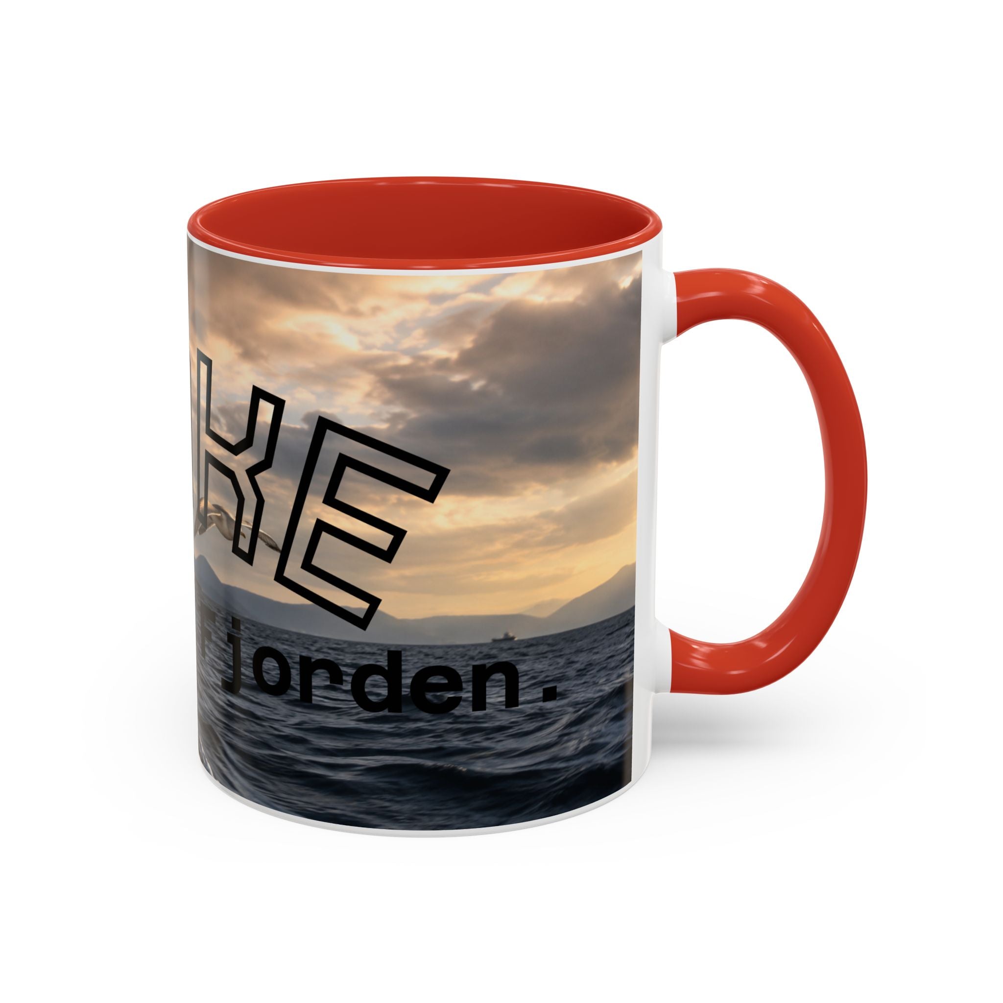 Accent Coffee Mug — "MAKEK" Fjord Scenic Coffee Mug (11/15oz)