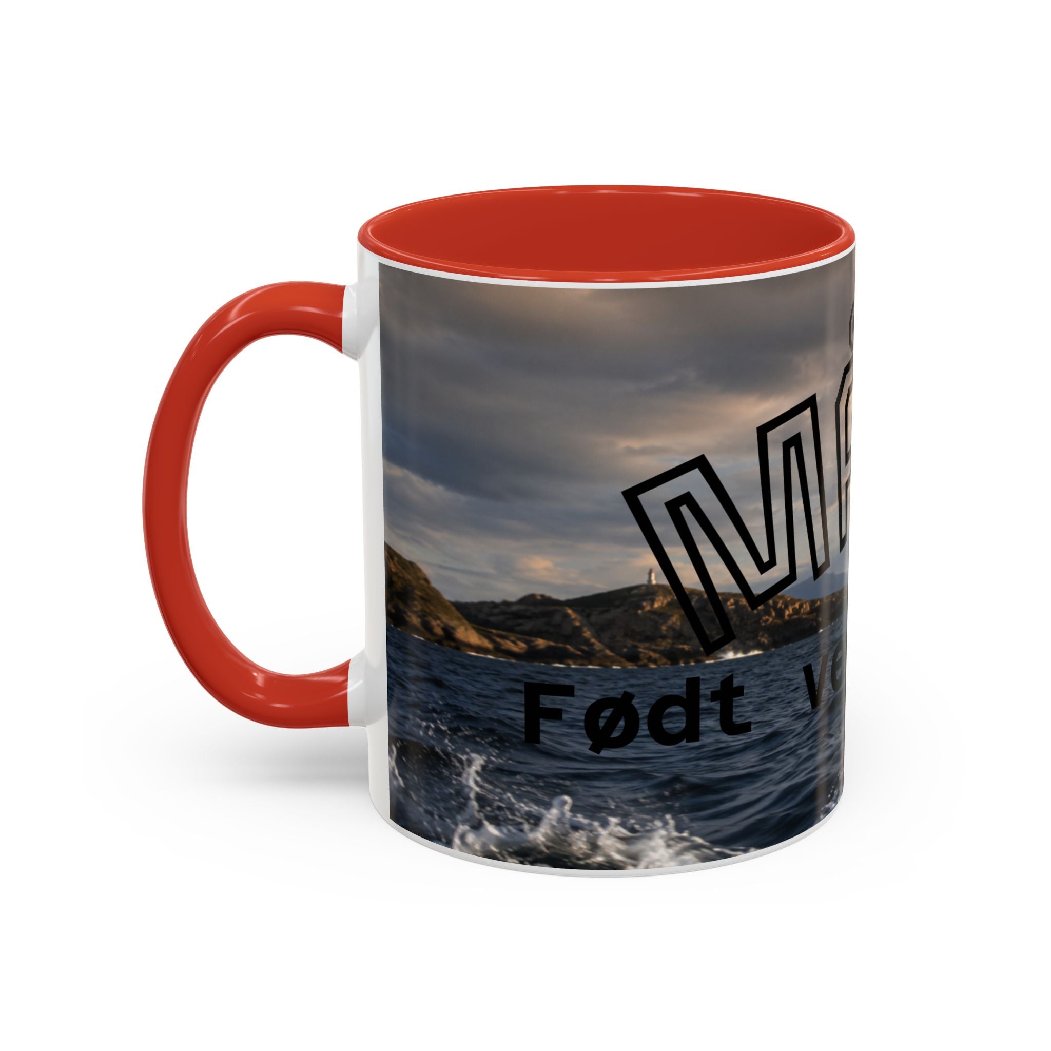 Accent Coffee Mug — "MAKEK" Fjord Scenic Coffee Mug (11/15oz)