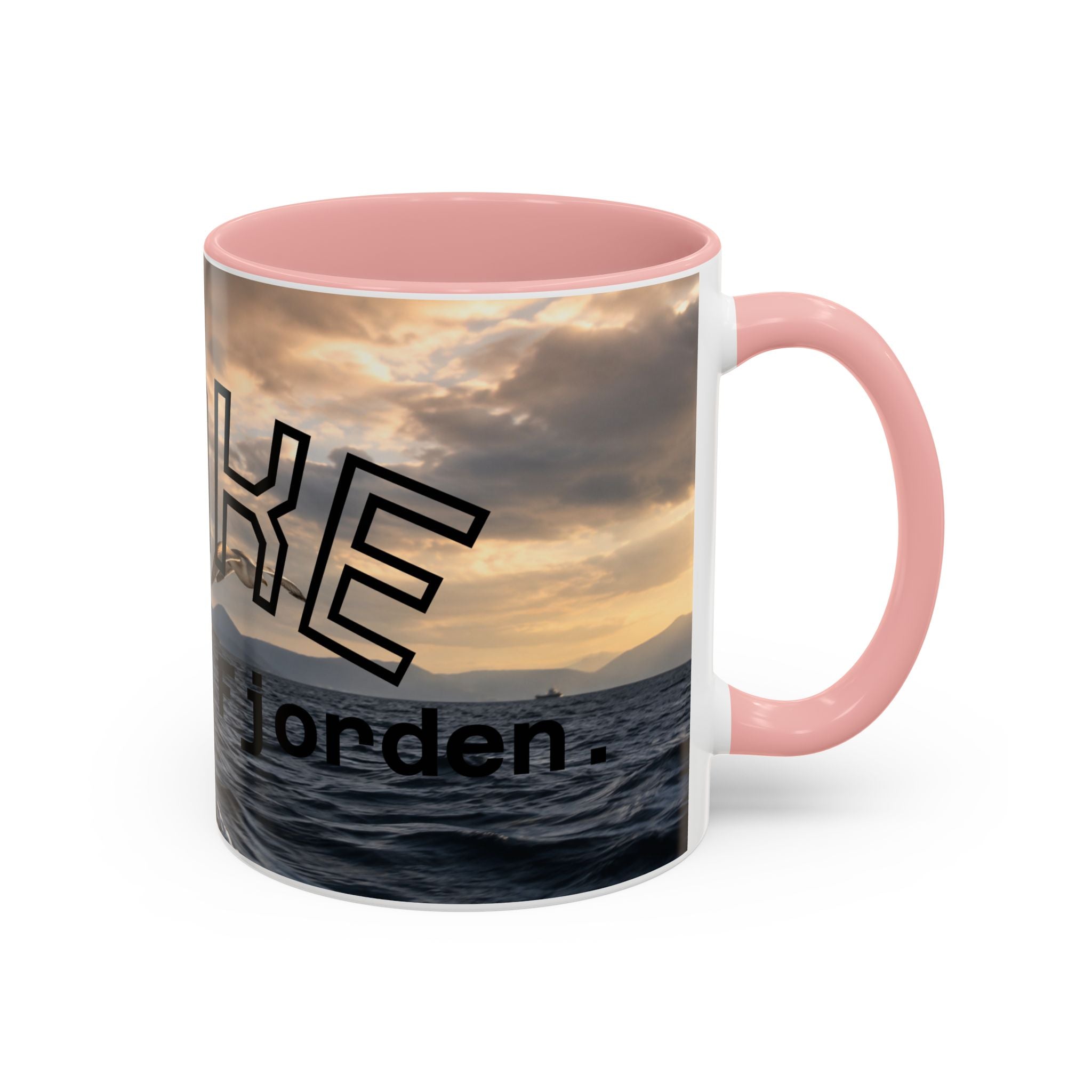 Accent Coffee Mug — "MAKEK" Fjord Scenic Coffee Mug (11/15oz)