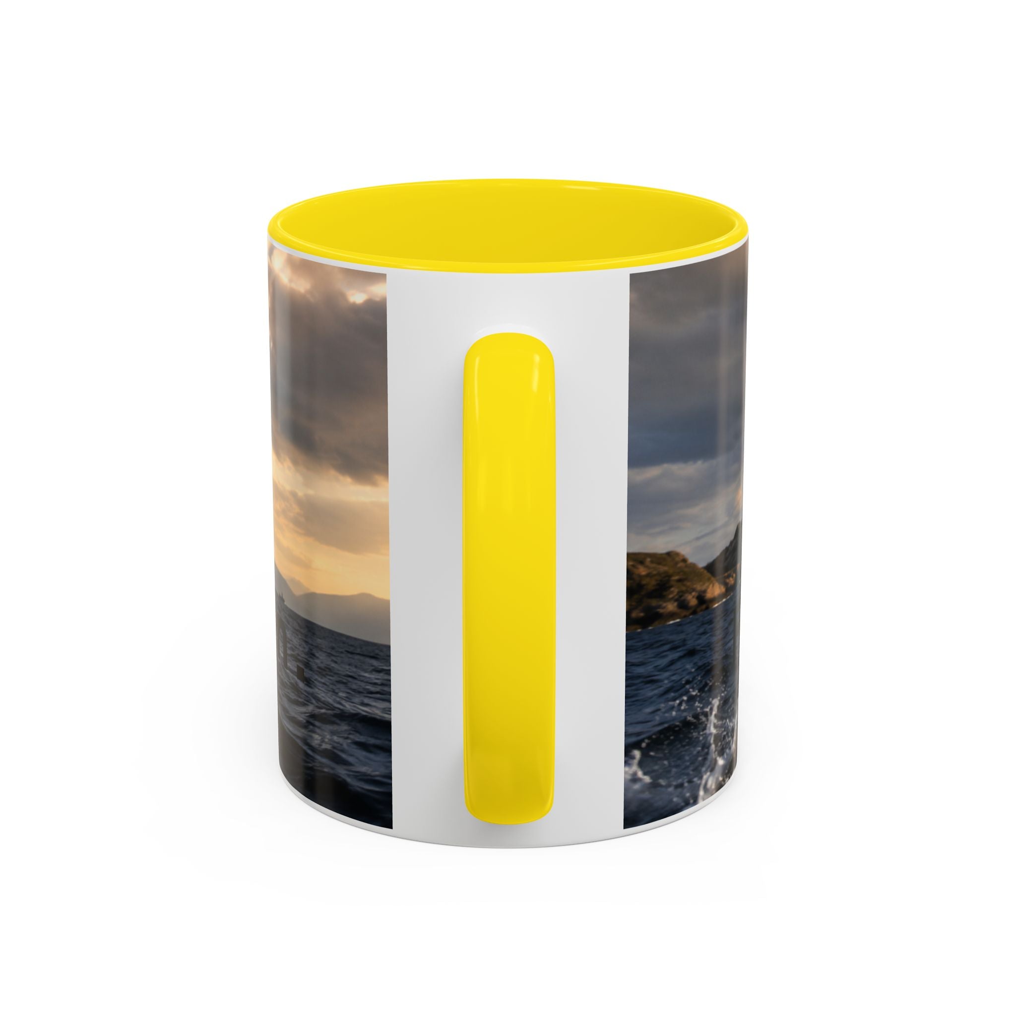 Accent Coffee Mug — "MAKEK" Fjord Scenic Coffee Mug (11/15oz)