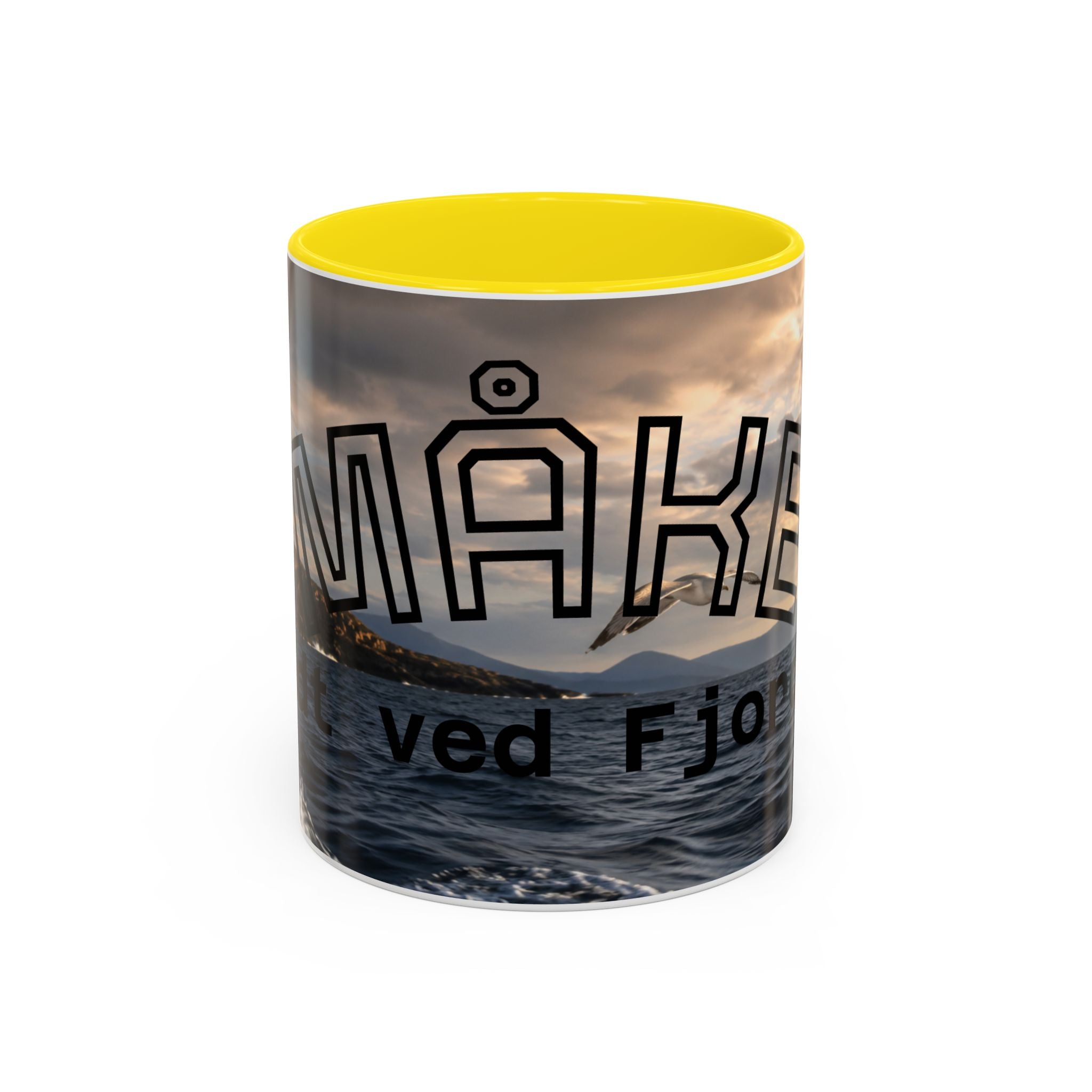 Accent Coffee Mug — "MAKEK" Fjord Scenic Coffee Mug (11/15oz)